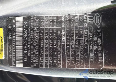 2013 Land Rover Range Rover Evoque Pure z USA, uszkodzony, nr VIN SALVP2BG3DH710209